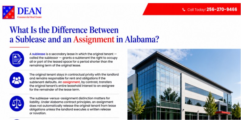 What Is the Difference Between a Sublease and an Assignment in Alabama?