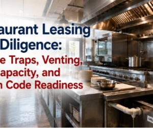 Restaurant Leasing Due Diligence: Grease Traps, Venting, Gas Capacity, and Health Code Readiness